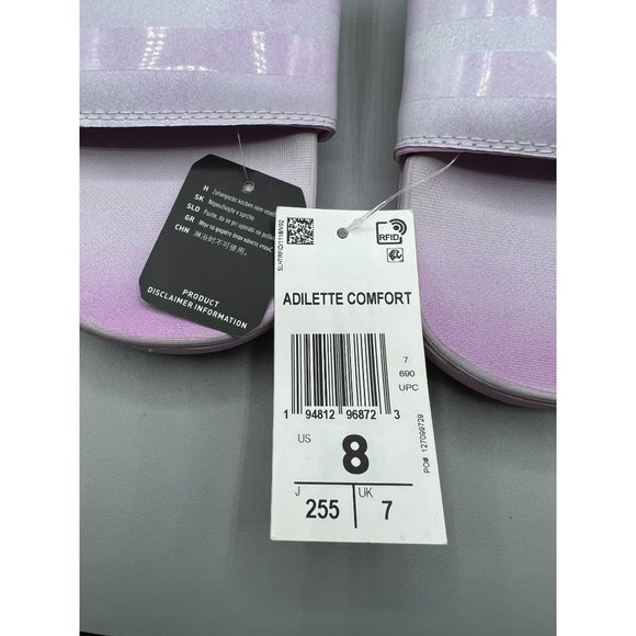Adidas ADILETTE COMFORT Slides Womens Size 8 Pink - Picture 6 of 8